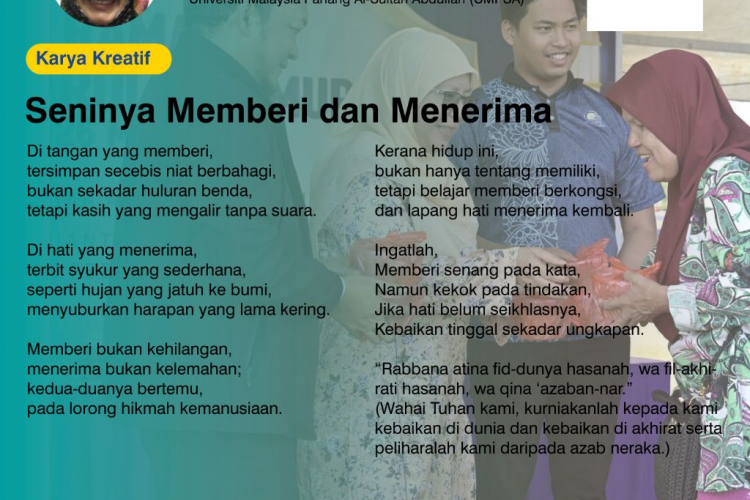 Seninya Memberi dan Menerima