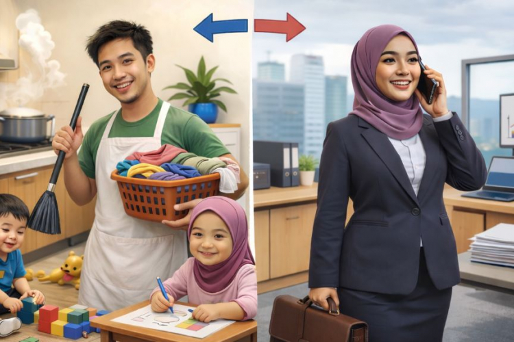 Suami Di Rumah, Isteri di Tempat Kerja: Salahkah Jika Peranan Bertukar?