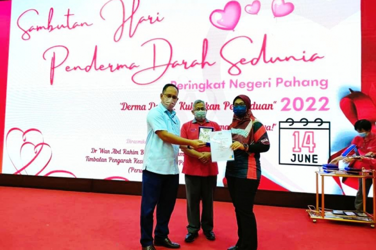 UMP recognised as most active blood donation organiser