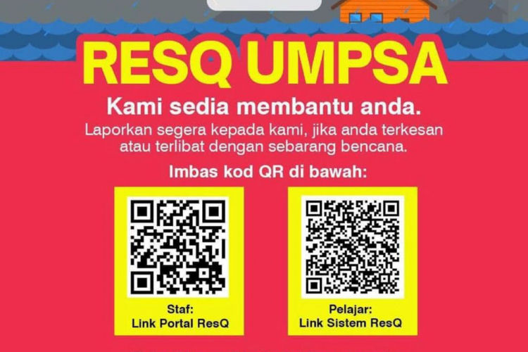 UMPSA aktifkan Sistem Aduan Kecemasan Staf dan Pelajar ditimpa bencana banjir