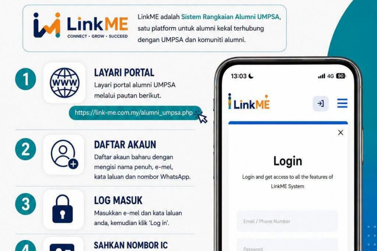UMPSA perkenal Portal Sistem Rangkaian ‘LinkMe’ platform interaktif alumni