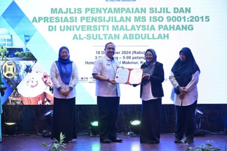 UMPSA achieves MS ISO 9001:2015 Certification, Demonstrating Excellence in Governance