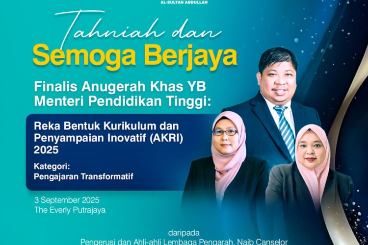 UMPSA terpilih sebagai finalis Anugerah Khas YB Menteri Pendidikan Tinggi (AKRI) 2025