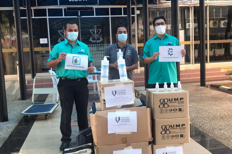 UMP contributes 600 hand sanitisers for frontliners