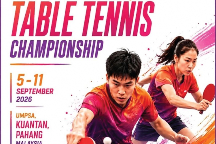 UMPSA tuan rumah Asian University Table Tennis Championship 2026