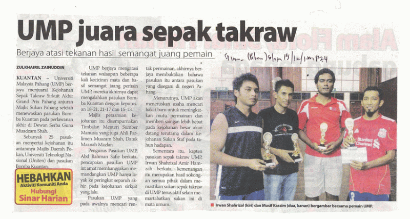 UMP Juara Sepak Takraw