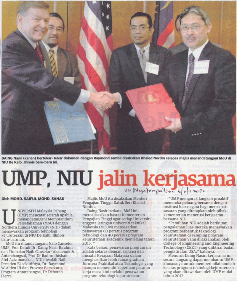 UMP, NIU Jalin Kerjasama