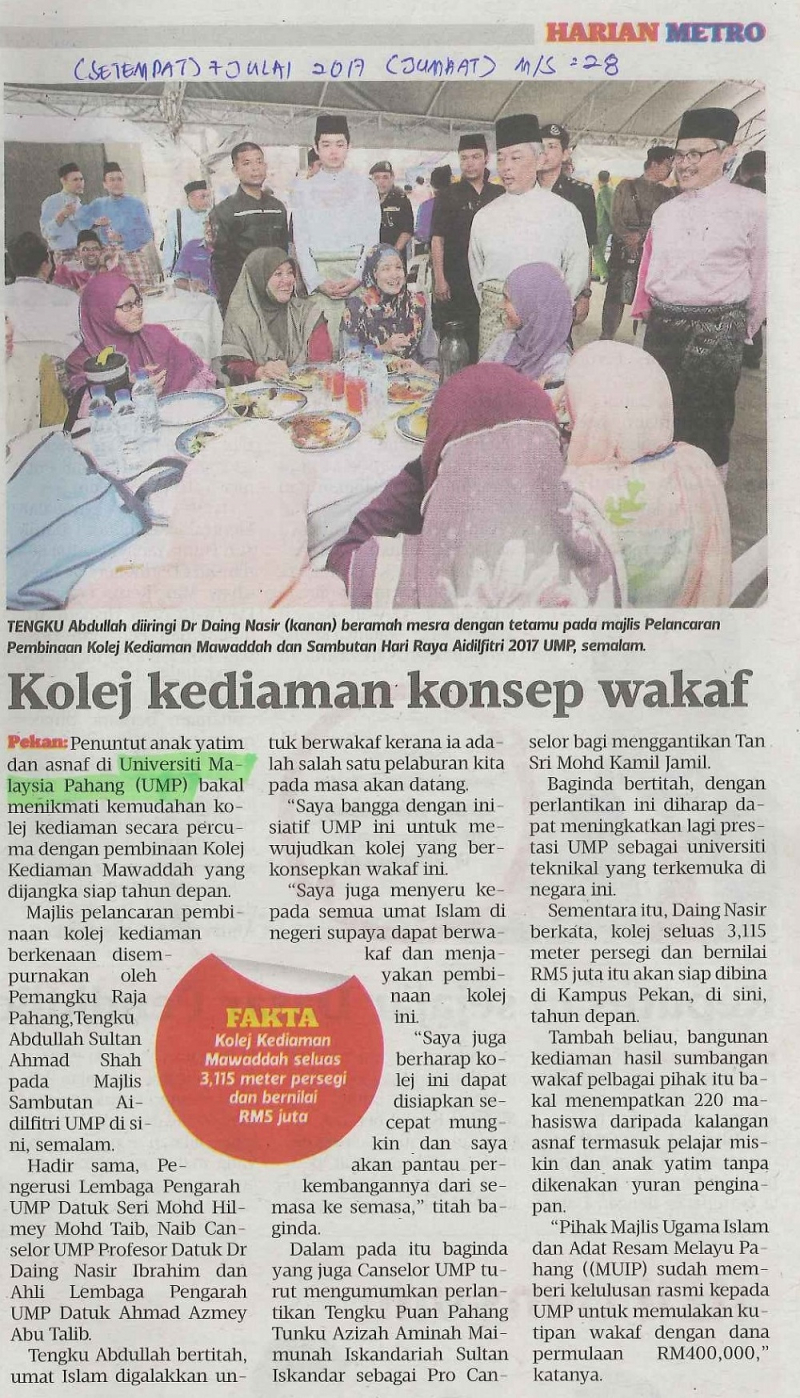 Kolej kediaman konsep wakaf