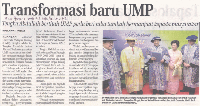 Transformasi Baru UMP