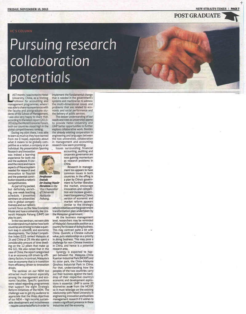 Persuing Research Collaboration Potentials