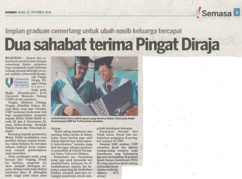 Dua sahabat terima Pingat Diraja