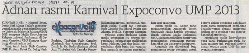 Adnan Rasmi Karnival Expoconvo UMP 2013