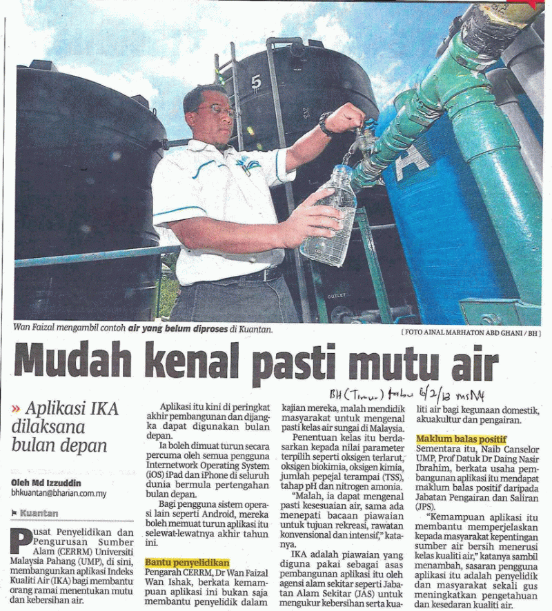 Mudah Kenal Pasti Mutu Air