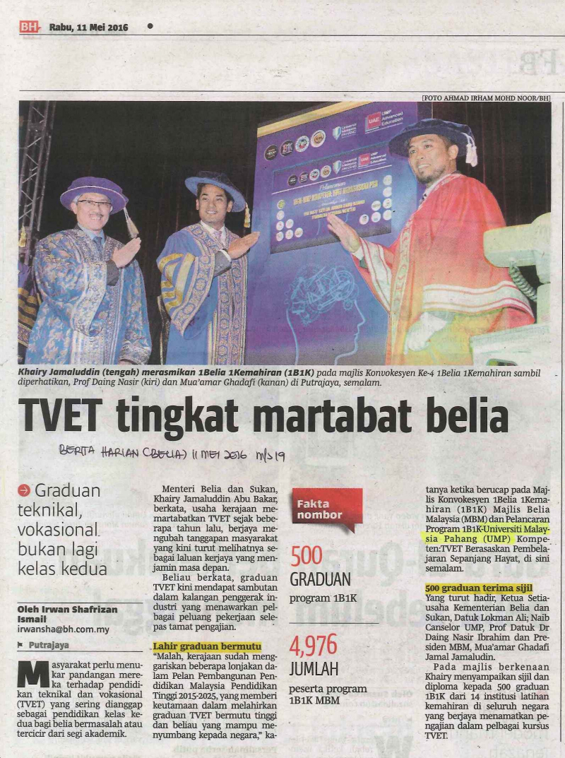 TVET tingkat martabat belia