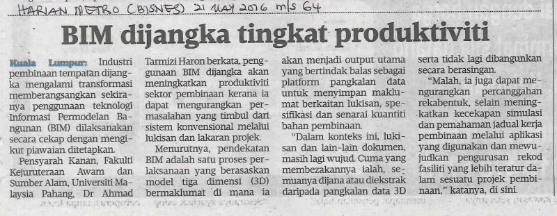 BIM dijangka tingkat produktiviti