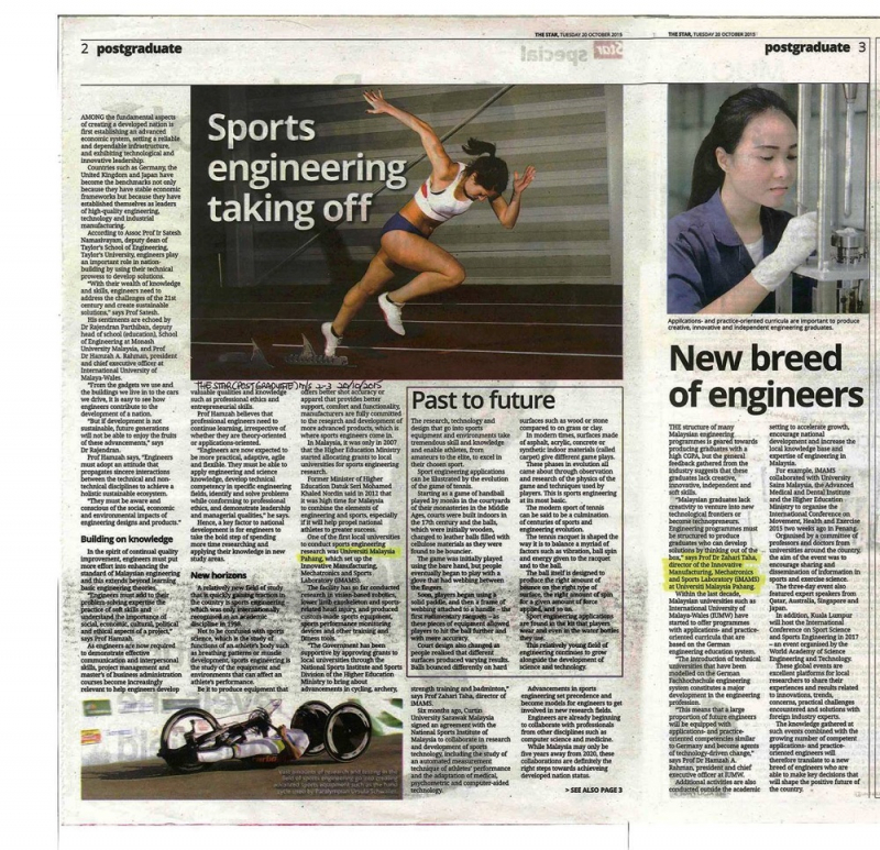 Sport Engineering Taking off