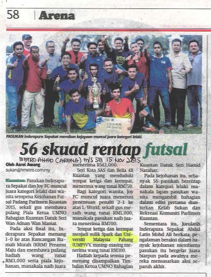 56 Skuad Rentap Futsal