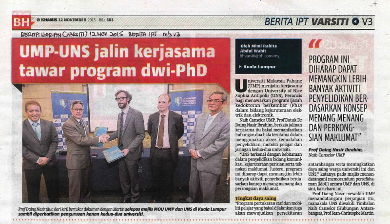 UMP-UNS Jalin Kerjasama Tawar Program Dwi-Phd