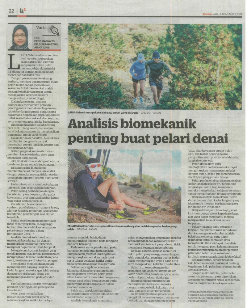 Analisis biomekanik penting buat pelari denai