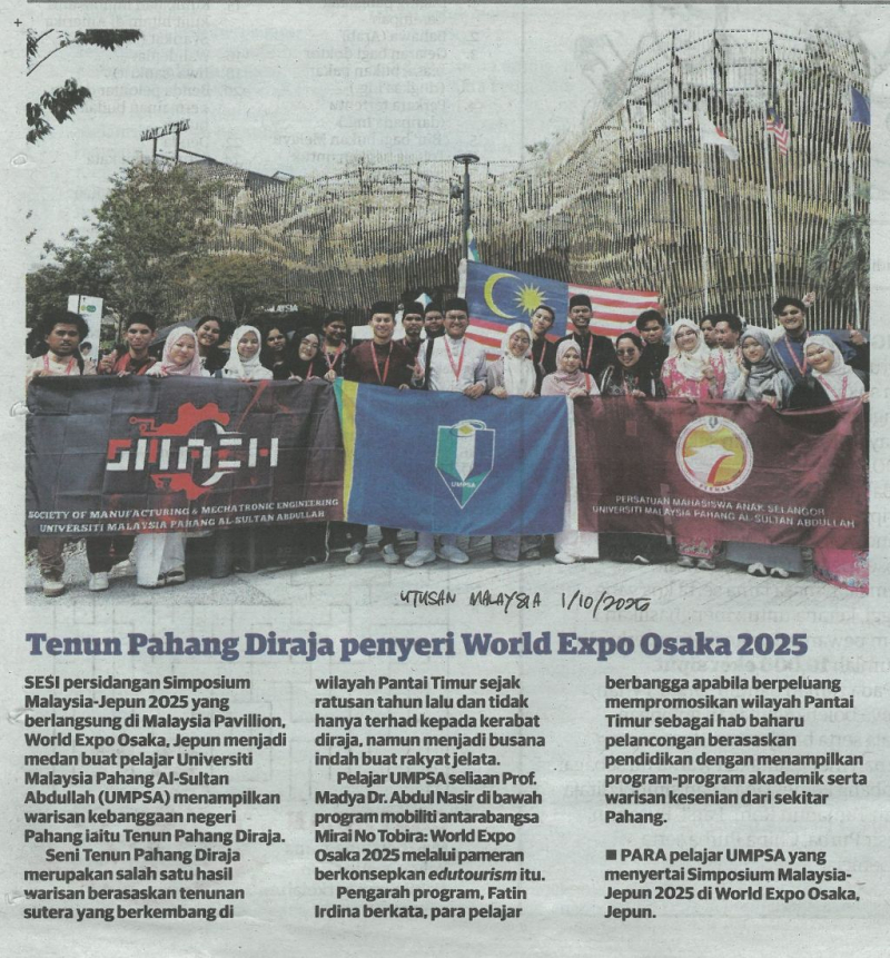 Tenun Pahang Diraja penyeri Worlds Expo Osaka 2025