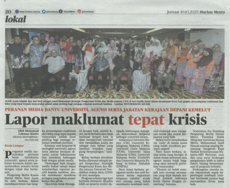 Lapor maklumat tepat krisis