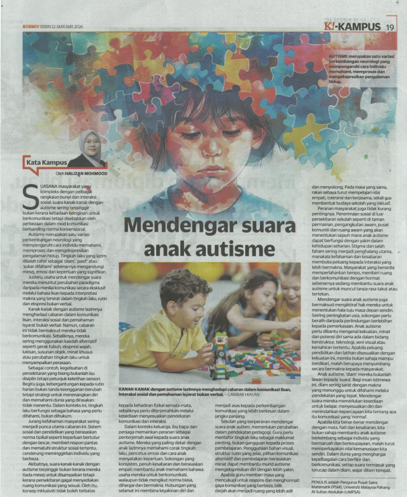 Mendengar suara anak autisme