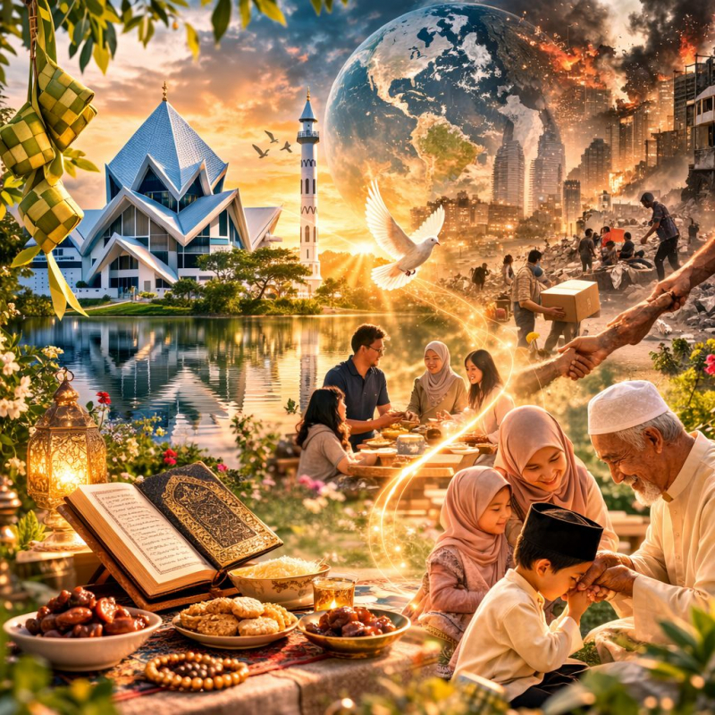 Dalam dunia yang semakin bising dengan krisis, konflik dan kepentingan diri, mungkin soalan paling penting yang jarang kita tanyakan ialah: adakah kita masih tahu bagaimana untuk menjadi manusia kepada manusia lain?  Aidilfitri datang setiap tahun dengan suasana kegembiraan, kemaafan dan kebersamaan. Kita pulang ke kampung, bersalaman, bermaafan, menikmati hidangan bersama. Namun, di sebalik semua itu, ada satu perkara yang sering terlepas daripada perhatian iaitu bagaimana kita sebenarnya melayan manusia d