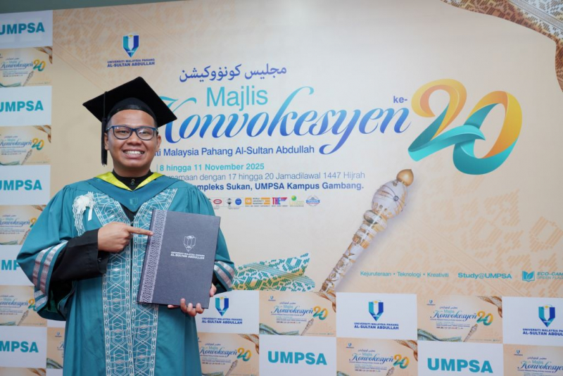 Janji kepada arwah ayah jadi sumber kekuatan Auzaie Aiman tamatkan pengajian ijazah sarjana
