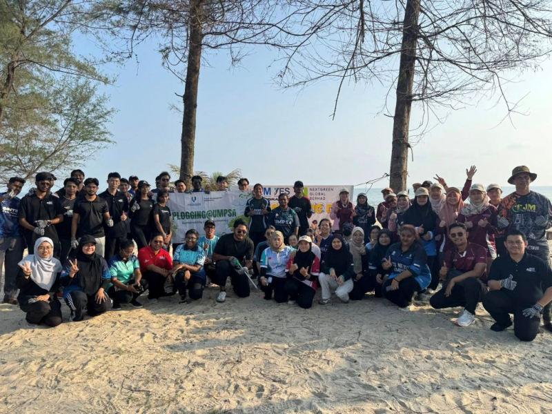 UMPSA, IEM YES dan Nextgreen bergabung jayakan program plogging di Pantai Lagenda
