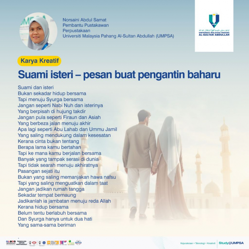 Suami Isteri Pesan Buat Pengantin Baharu