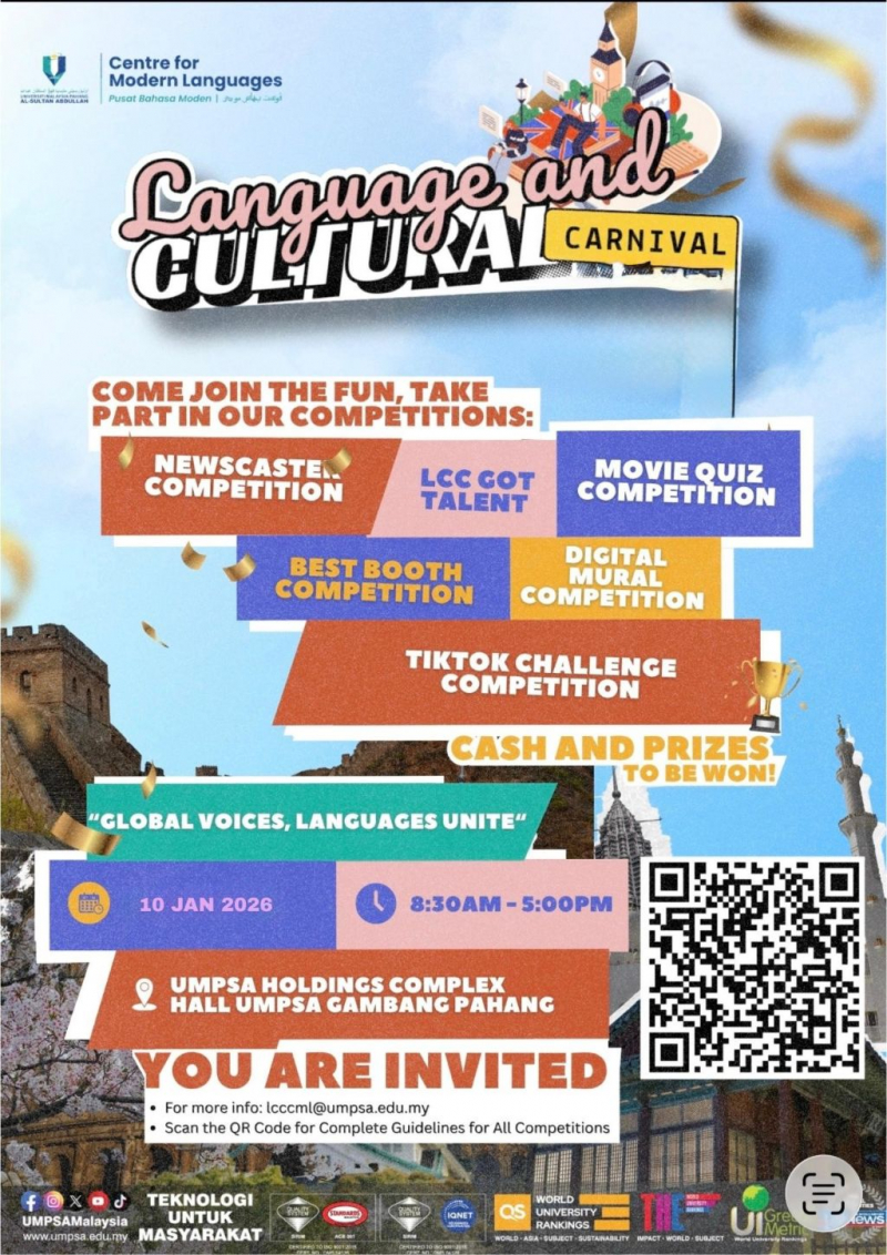 UMPSA bakal anjur Language and Culture Carnival 2026