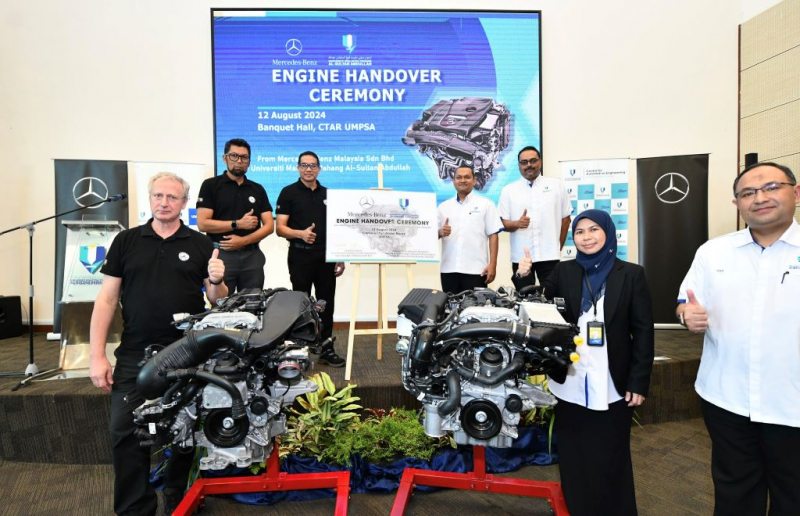 UMPSA receives 8 engines donated by Mercedes-Benz