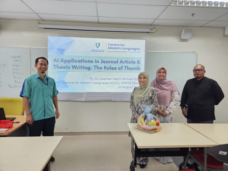 UMPSA anjur Bengkel Practical Writing Approaches perkasa penyelidikan dan penulisan akademik melalui aplikasi AI Generative