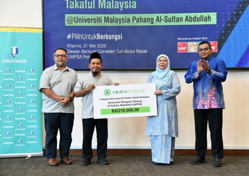 UMPSA terima Sumbangan Dana Siswa daripada Takaful Malaysia Keluarga Berhad bagi manfaat 420 pelajar asnaf