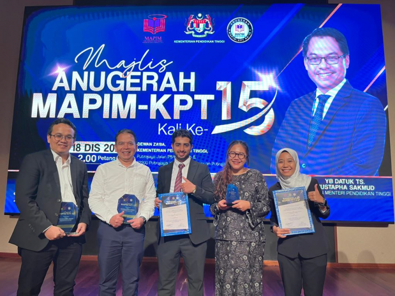 Jurnal UMPSA raih tempat kedua dan ketiga Makalah Jurnal Terbaik dalam Majlis Anugerah MAPIM-KPT Ke-15