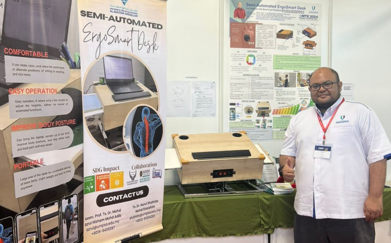 Associate Professor Ts. Dr. Mohd Azrul Hisham develops ErgoSmart Desk to alleviate back pain