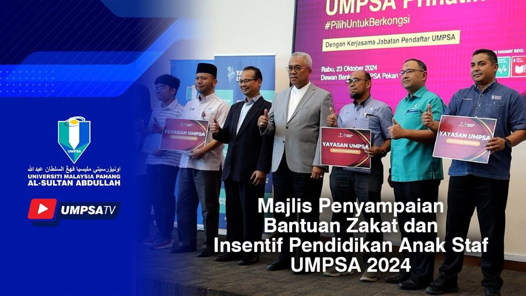 Majlis Penyampaian Bantuan Zakat dan Insentif Pendidikan Anak Staf UMPSA 2024